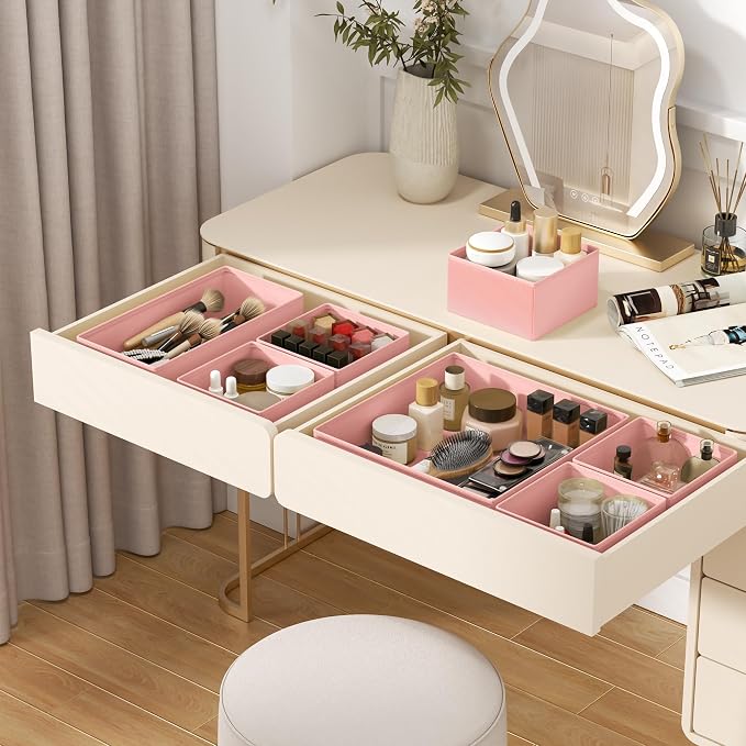DIMJ Drawer Organizer Clothes - 18 Pack Closet Drawer Organizer Bins for Baby Clothes Storage, Fabric Dresser Organizer for Nursery Bedroom, Foldable Small Drawer Dividers for Underwear Socks - Image 7