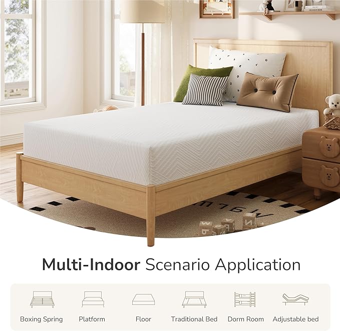 MLILY Full Mattress in a Box, 8 inch Mattresses for Platform Bed Double Size Daybed Bunk, Memory Foam Medium Firm