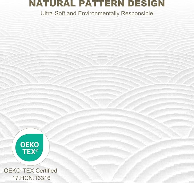 Zenzy 2" Full Bamboo Mattress Topper Cover, Oeko-TEX Certified, Ultra-Soft Zippered Topper Protector with Adjustable Straps, Washable (Cover Only)