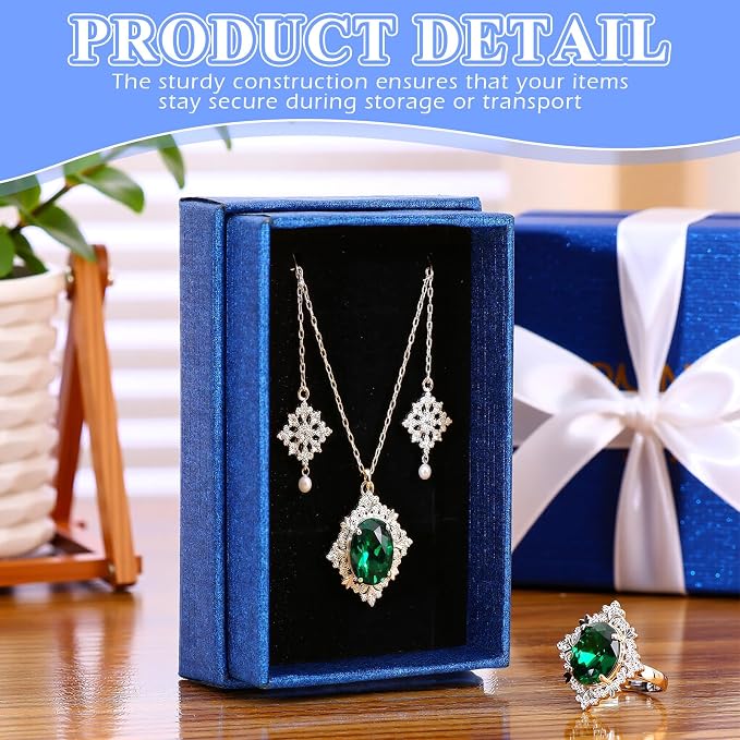 Batiyeer 36 Pcs Cardboard Jewelry Gift Boxes Jewelry Boxes Packaging Small Earring Gift Box with Lids for Necklace Ring Bracelet Party - Image 3