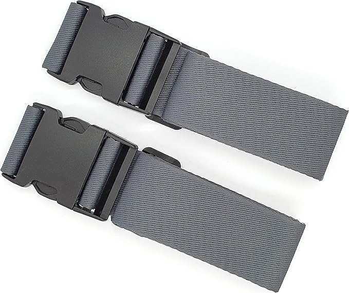 ONE K 2PCS Topper/Memory Foam Mattress Packing Straps for Moving or Storage (100" x 2", Dark Grey)