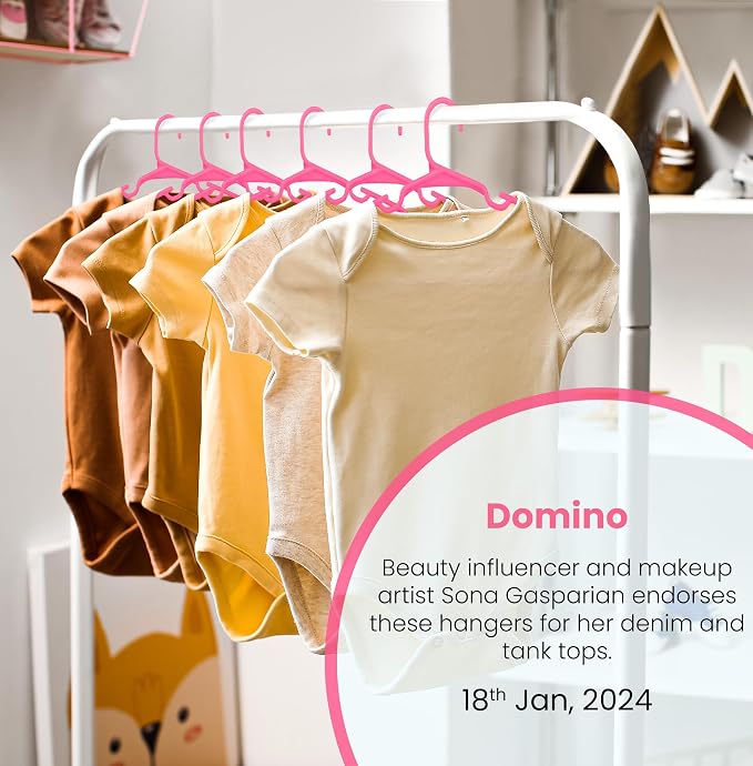 Utopia Home 20 Pack Kids Hangers - 11.5 Inch Plastic Baby Hangers for Closet - Childrens Hangers for Clothes & Infant Hangers for Closet - Ideal for Everyday Standard Use (Pink) - Image 5