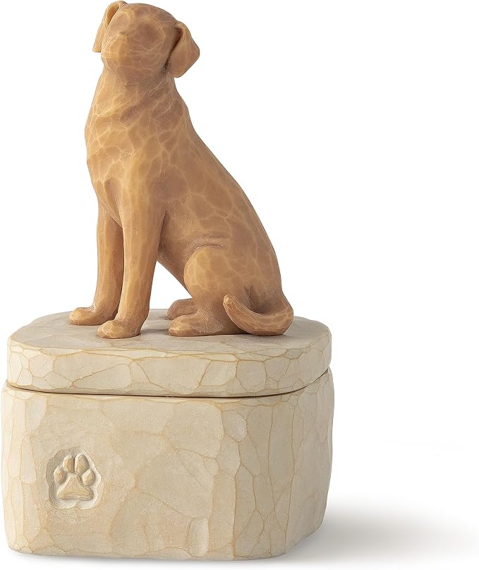 Willow Tree Love my Dog (golden), sculpted Hand-Painted Keepsake Box by WillowTree