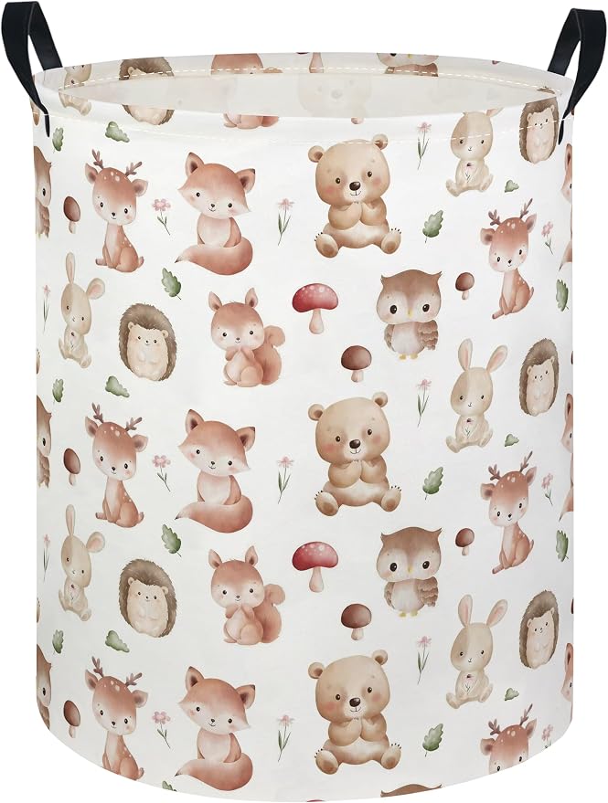Baby Laundry Hamper kids laundry Basket Waterproof Laundry Bag for Bedroom Toy Clothes Organizer Room Décor(Mushroom Animal) by Unknown
