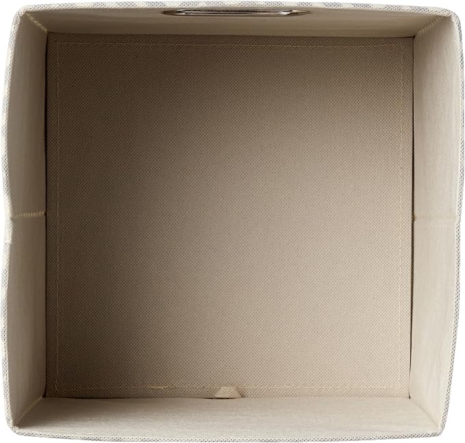 Amazon Basics Collapsible Storage Bins with Handle, Space-Saving, Breathable Cube Organizer, 10.5" x 10.5" x 11", Chevron Grey, 6-Pack - Image 3