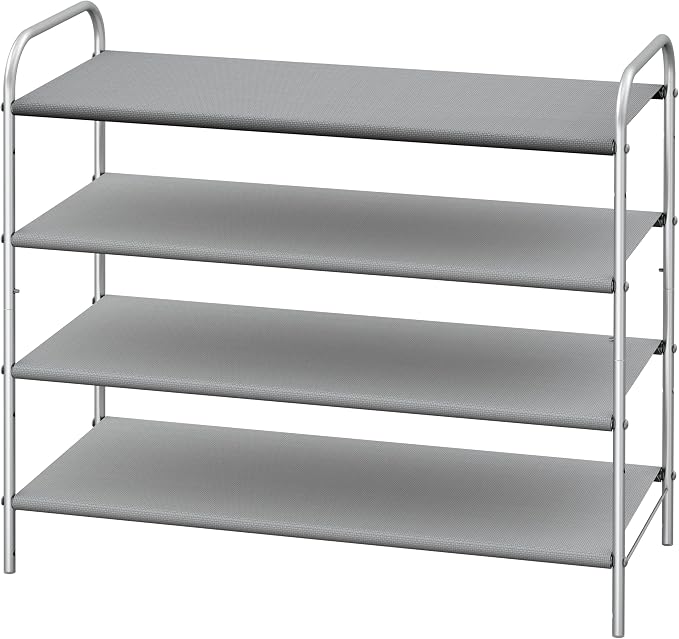 Simple Houseware 4-Tier Shoe Rack Storage Organizer 20-Pair, Grey by SimpleHouseware
