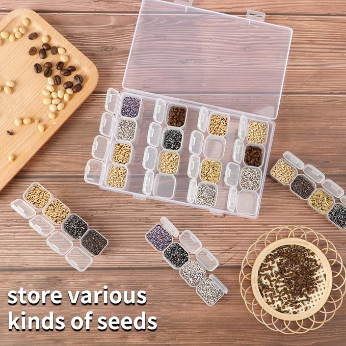 SGHUO 168 Slots 6pcs 28 Grids Diamond Painting Boxes Plastic Organizer, Bead Organizer - Image 5