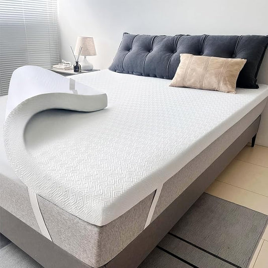 Airensky 4 Inch Memory Foam Mattress Topper, Cooling Gel Infused High Density Full (54"x75") Topper with Removable Skin-Friendly Cover, Bed Topper for Pressure Relief Back Pain, CertiPUR-US Certified