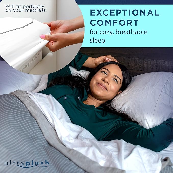 UltraPlush King Waterproof Mattress Protector - Bedwetting, Bed Cover