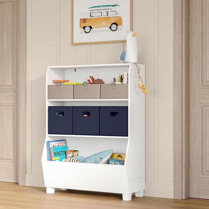 RiverRidge Kids 2pc 10.5in. W x 5in. H Folding Storage Bin Set - Taupe - Image 8