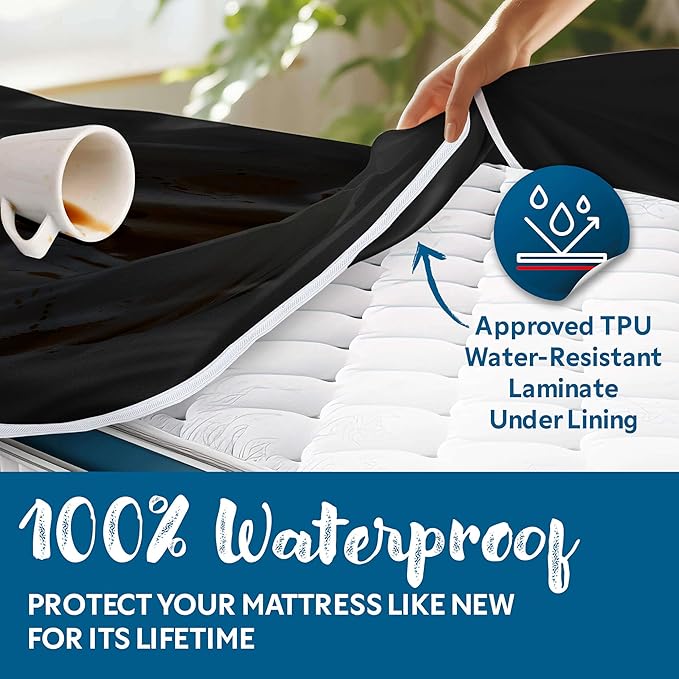 Guardmax Jersey Knitted Crib Size Zippered Mattress Encasement - Waterproof & Bed Bug Proof Mattress Protector - Comfortable, Soft, and Noiseless Zippered Bedding - Dust Mite Proof (28 x 52 x 6)