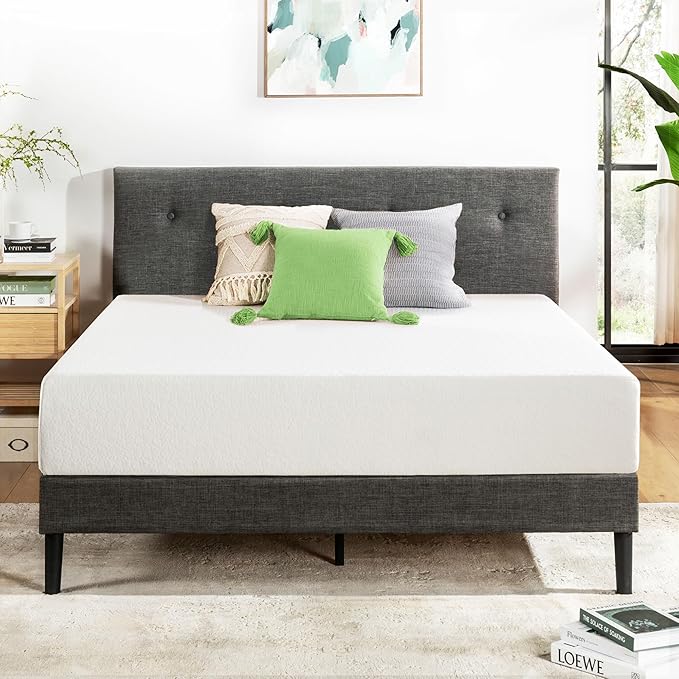 Best Price Mattress 10 inch Twin Mattress XL Long, Bed-In-A-Box, Green Tea Memory Foam,White