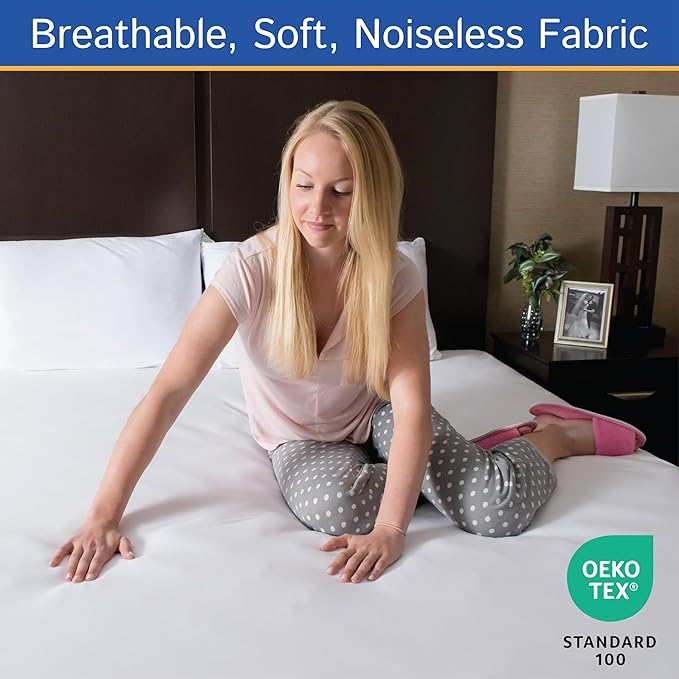 Split Cali King Mattress Encasement 36" x 84" (2PCs) - Waterproof Zippered Protector Hypoallergenic Premium Quality Cover for Adjustable Beds and Split Mattresses (11"-16" Depth)