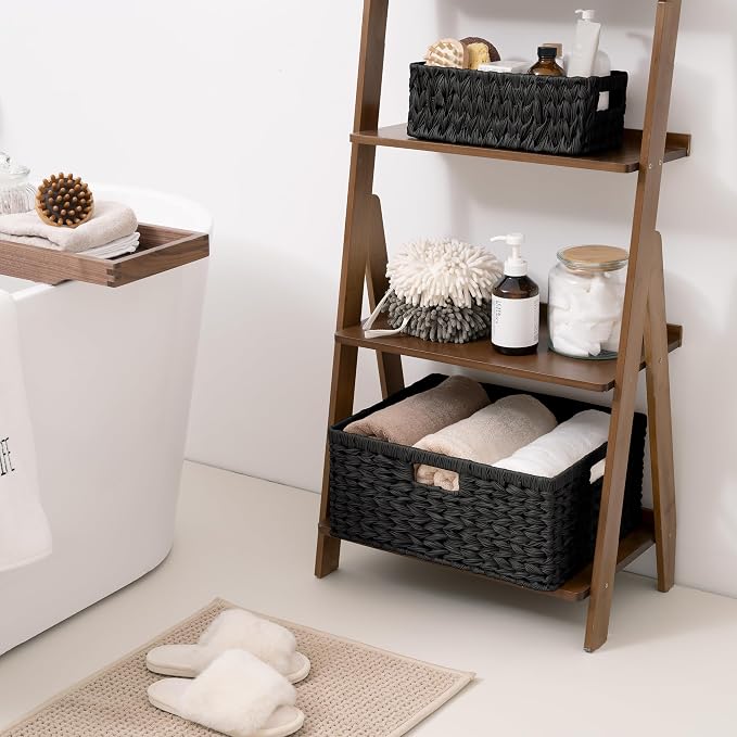 GRANNY SAYS Storage Basket for Organizing, Wicker Storage Basket for Shelf, Large Wicker Baskets for Organization, Decorative Baskets for Living Room and Entryway, 1-Pack - Image 5