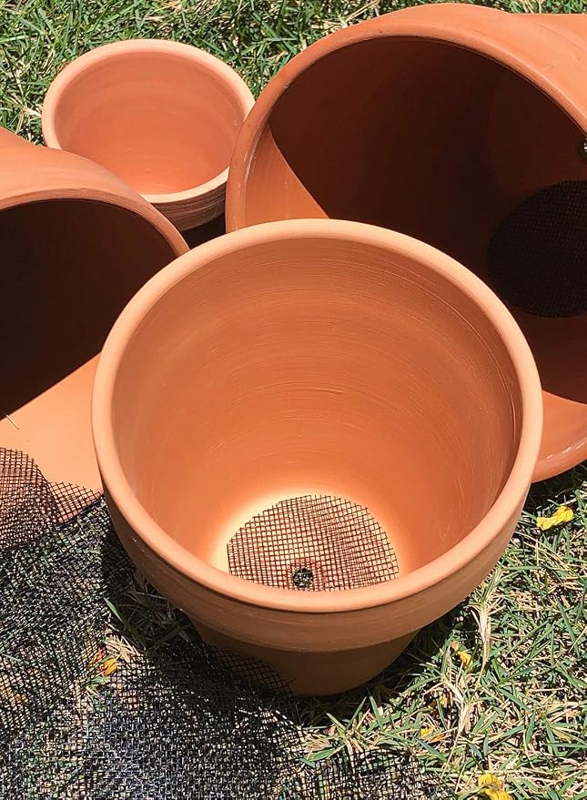 LE TAUCI Plant Pot Hole Mesh Pads, 2-Inch Round Flower Pot Drainage Covers, Prevent Soil Loss, Durable Reusable, Bonsai Bottom Grid Mat, Gardening Essentials, 50-Pack - Image 6