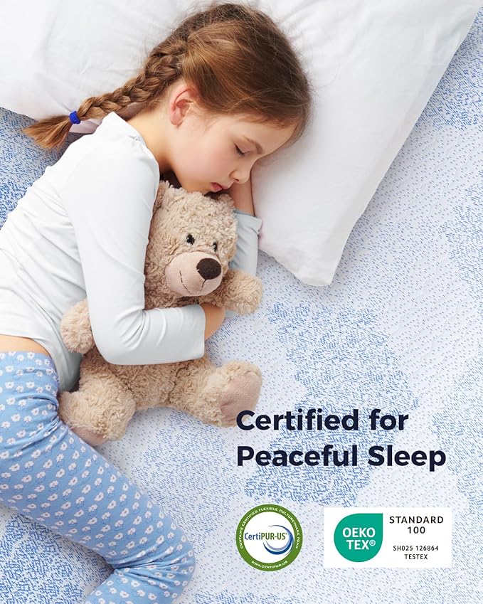 PERLECARE Firm Full XL Mattress Topper- 3 Inch Memory Foam Bed Topper for Pressure Relief, Mattress Pad with Cooling Bamboo Cover, Removable & Washable & Non-Slip, CertiPUR-US & Oeko-Tex Certified
