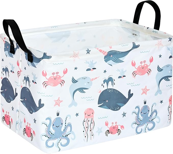 MAIZMZ Baby Storage Basket Cute Gifts Basket Toys Organizer Waterproof Kids Hamper Nursery Bins Women Storage Cube for Home/Dorm/Kitchen/Pet/Office/Closet/Shelf/Room Decor by Unknown