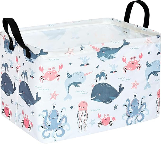 MAIZMZ Baby Storage Basket Cute Gifts Basket Toys Organizer Waterproof Kids Hamper Nursery Bins Women Storage Cube for Home/Dorm/Kitchen/Pet/Office/Closet/Shelf/Room Decor by Unknown