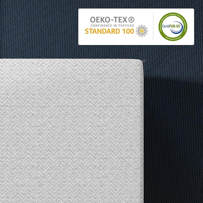 BedStory Firm Mattress Topper 3 Inch Queen Size, Memory Foam Bed Topper for Pain Relief, Copper Gel Bamboo Charcoal Green Tea Infused Cooling Mattress Pad, CertiPUR-US Certified