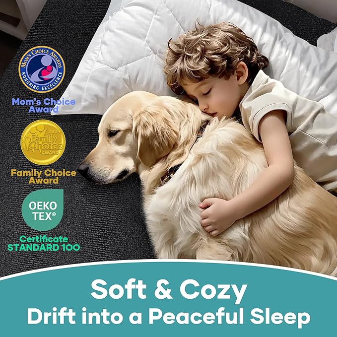 OhGeni 100% Waterproof Mattress Protector, Twin Black Size, 6''-16'',Fitted Sheet with Deep Pockets, Premium Noiseless Breathable Soft Hypoallergenic Material, Mattresses Cover for Bed