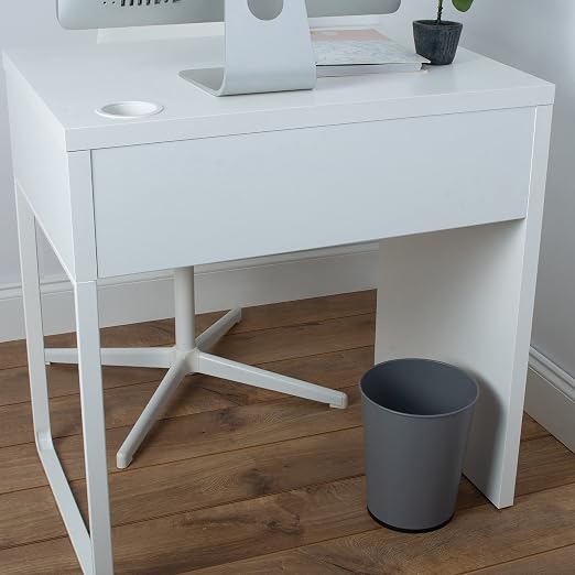 Bath Bliss 5 Liter Small Wastebasket | 2 Pack | Round Open Top | Trash Can | Bathroom | Bedroom | Kitchen | Office | Dorm | Disposal Waste Bin | Garbage | Grey - Image 4