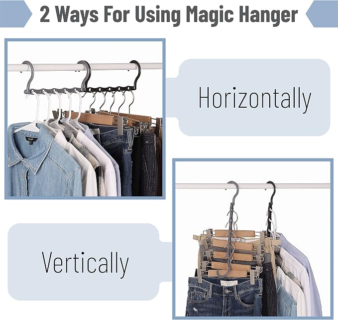 Mr. Pen Space Saving Hangers - 8 Pack Mixed Color Space Saver Shirt Hangers, Black, Gray, White - Image 4