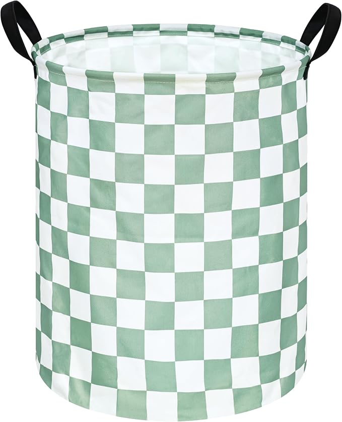Sage Laundry Basket Kids Hamper Gifts Storage Basket Toys Box Large Canvas Collapsible Organizer Bins for Home/Dorm/Kitchen/Pet/Office/Closet/Shelf/Gift Baskets by Unknown