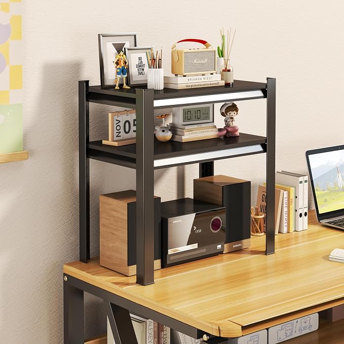 2-Tier Storage Shelves,1200 Lbs Metal Shelving Unit, Double-Layer Columns, Adjustable Reinforcing Shelves for Coffee Table in Living Room, Bedroom, Kitchen，Office(16''W*10''D*22''H) - Image 7