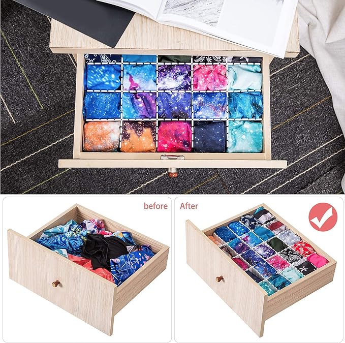 8Pcs Drawer Dividers, Adjustable Drawer Organizer for Socks, Underwear, Makeup, Can Help Tidy Kitchen, Bedroom, Dresser White - Image 4