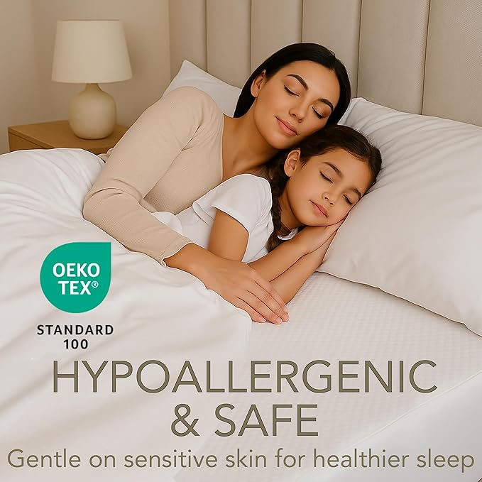 King Size Premium Mattress Protector | 100% Waterproof Tencel Cover | Cooling & Breathable Deep Pocket Mattress Pad King | Noiseless, Hypoallergenic, Soft, Washable Fitted Bed Protector