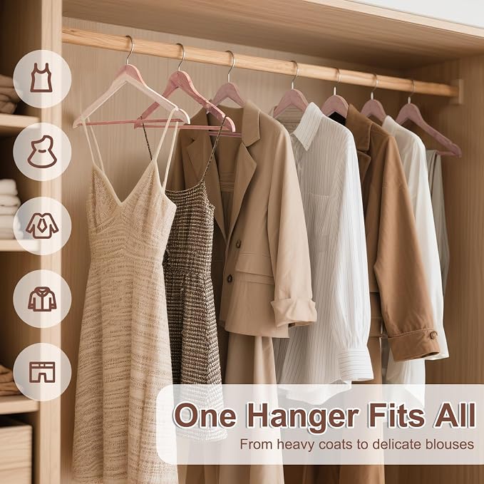 HOUSE DAY Cedar Hangers for Closet 30 Pack, Smooth Cedar Wood Hangers with Rings, 360° Swivel Hook, U-Shape Notched, Non Slip Pant Bar, Sturdy Wooden Clothes Hanger for Coats, Dresses, Suits - Image 7