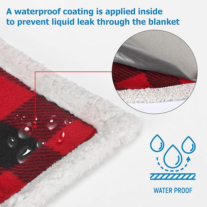 Catalonia Waterproof Bed Blanket, Love Couples Leakproof Protector, Reversible Squirt Blanket, Splash Stain Proof Pad, Washable, 50X60 inches