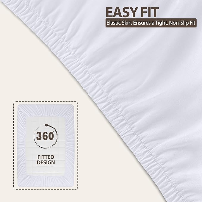 Utopia Bedding California King Mattress Pad, Quilted Fitted Premium Mattress Protector, Deep Pocket Cover Stretches up to 16 Inches, Fluffy Pillow Topper (72x84 Inches, White)