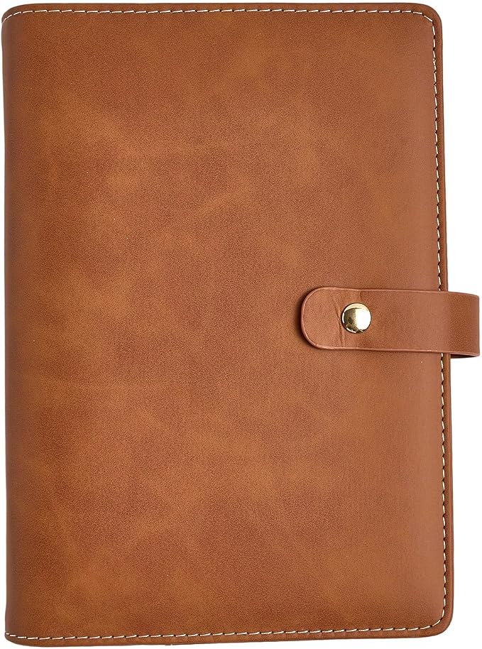 PU Leather Jewelry Binder Storage Case - Jewelry Boxes Travel Binder Organizer Book Ring Binders with Zipper Velvet Pouch Bags for Bracelet Earring Rings Necklaces - Brown - Image 3