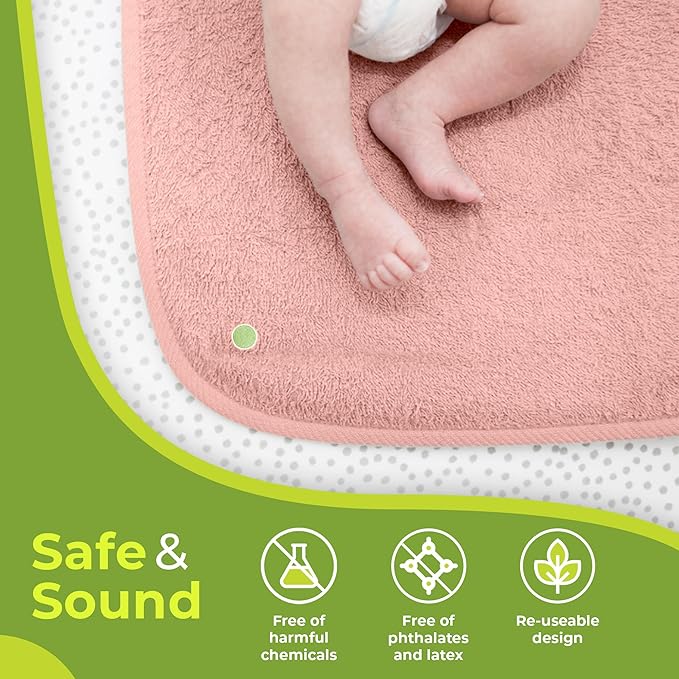 PeapodMats Bedwetting & Incontinence Waterproof Bed Mat - Reusable Underpad. Secure Placement & Breathable. Washable. Enviro Friendly 3x5 (Peach/Pink) Mattress Protector & Pee Pad for Kids & Adults