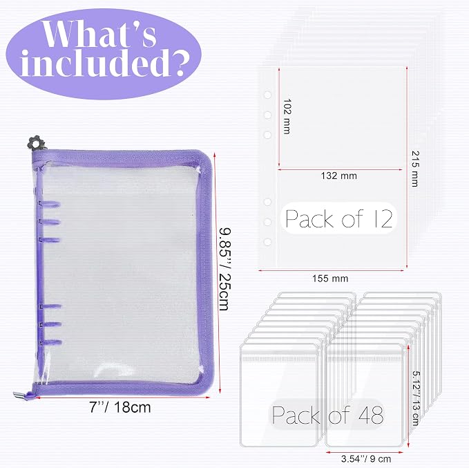 Bracelet Holder Travel Jewelry Organizer Case Transparent Jewelry Storage Book for Earring Necklace Ring with Small Clear Zippered Pouch - Image 3
