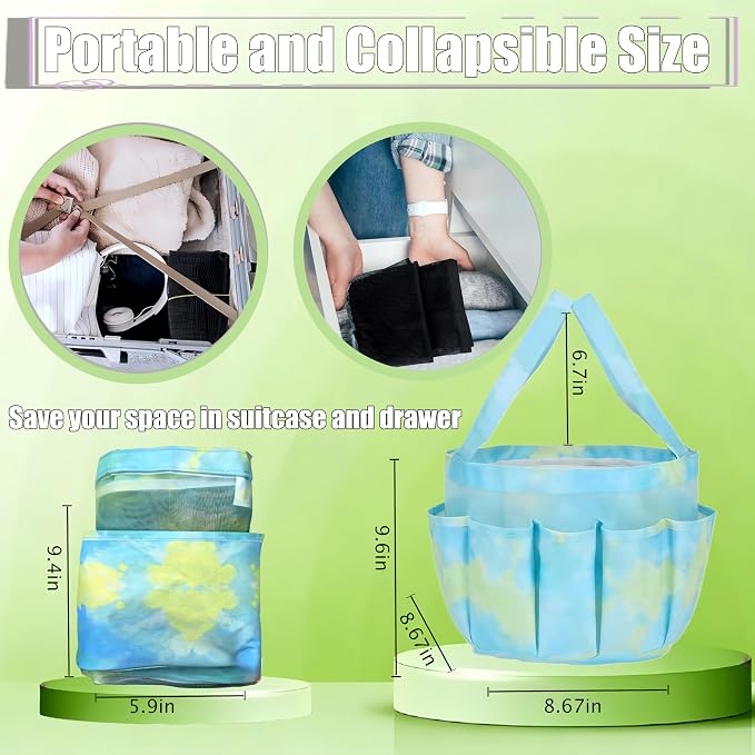 Attmu Mesh Shower Caddy Portable, Quick Dry Hanging Shower Tote Bag for College Dorm Room Essentials, Large Capacity Caddy Dorm for Bathroom Gym Swimming - Image 4