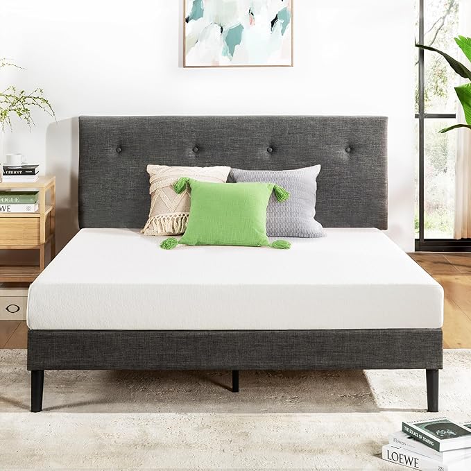 Best Price Mattress 6 inch Twin Mattress Bed-In-A-Box, Green Tea Memory Foam, White