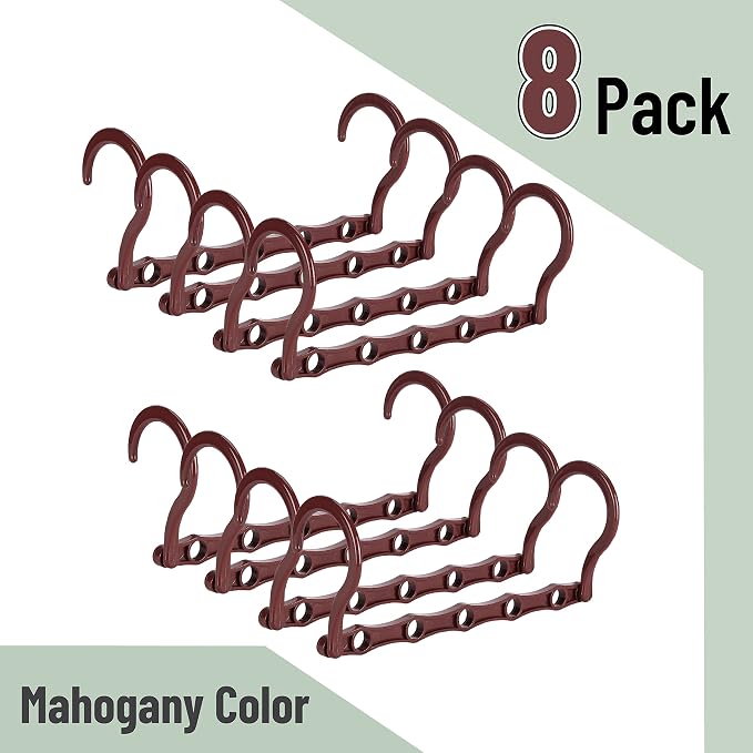 Mr. Pen Space Saving Hangers - 8 Pack Mahogany Color Space Saver Shirt Hangers - Image 2