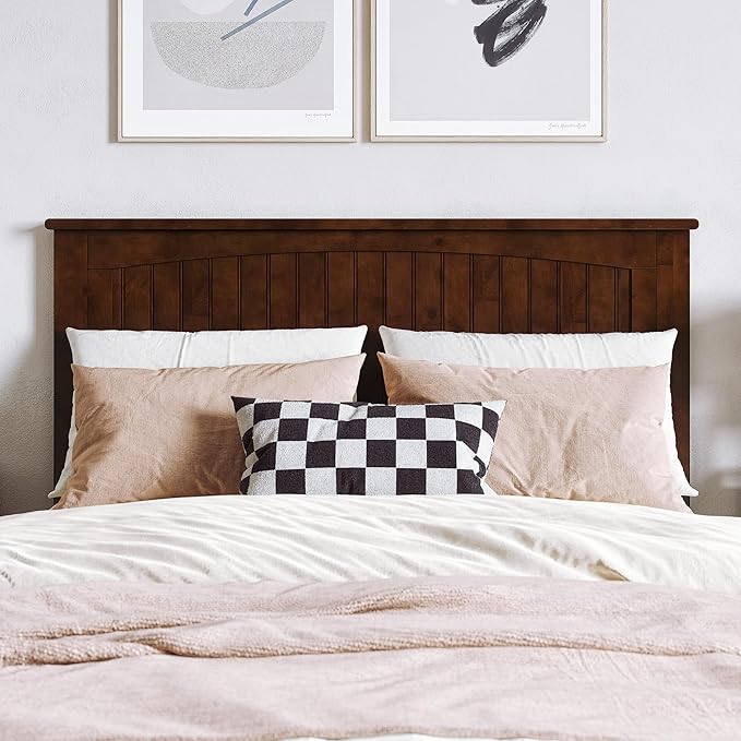 AFI, Nantucket Full Solid Wood Panel Headboard, Walnut