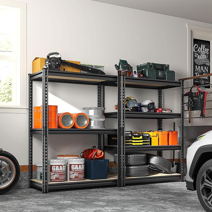 REIBII Storage Shelves Adjustable Metal Shelving 1600LBS Garage Shelves Industrial Metal Shelves 4 Tier Garage Shelving for Warehouse Basement Kitchen Pantry Closet, 11.8" D x 23.6" W x 56.7" H - Image 8