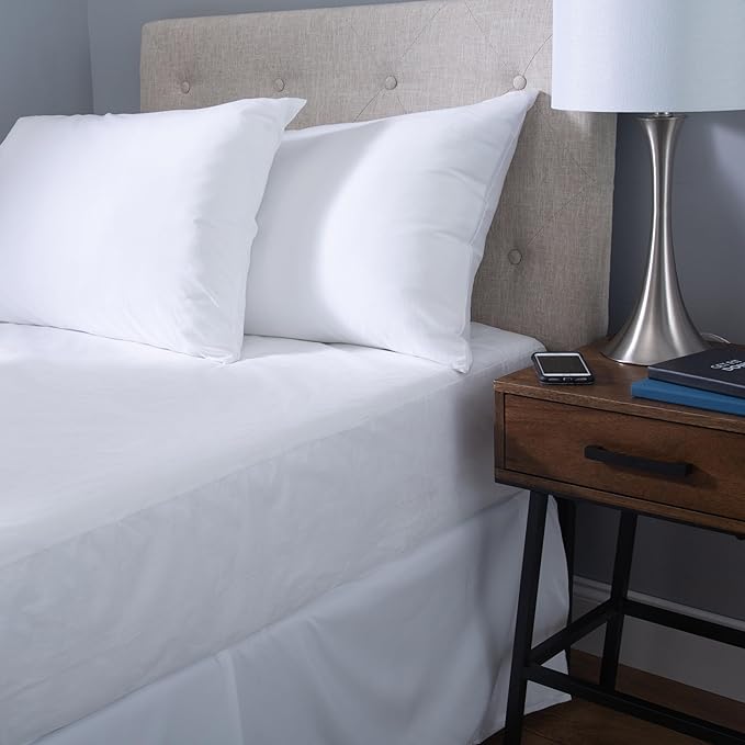 Home Details 2 Pack Full Size Premium Zippered Mattress Protector | Cooling | Cozy | Comfortable | PVC | Bed Bug Prevention | Waterproof | Hypoallergenic | Easy to Clean | Zipper | Encasement | White