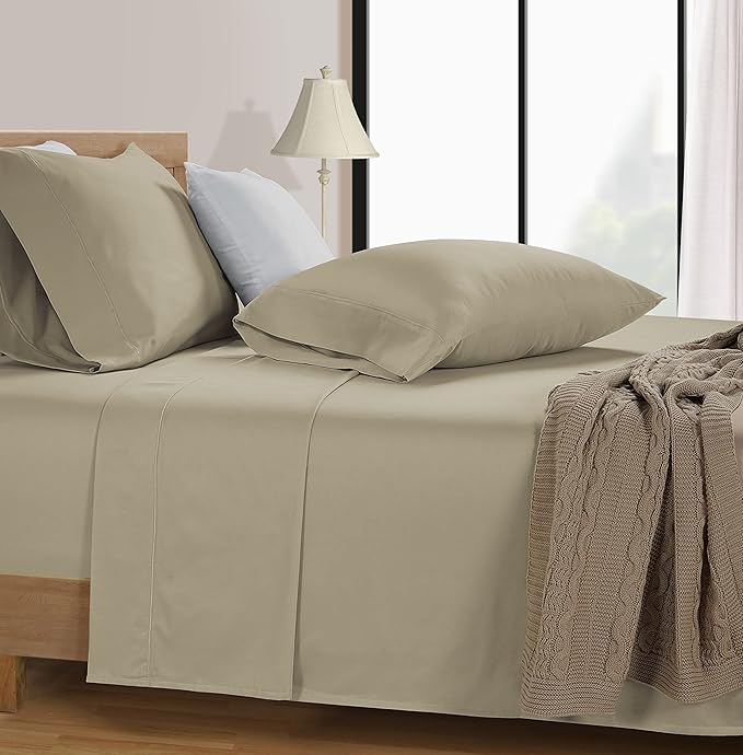 LANE LINEN Split King Sheets Set for Adjustable Beds - 5 PCs, 600 Thread Count Split King Sheets Set - Sateen King Split Sheets for Adjustable Bed - Split Top King Sheet Set for Beds - Linen