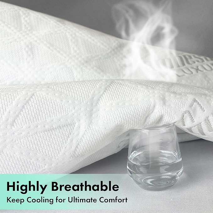 Ambesonne Fiber Fitted Sheet Style Mattress Protector 100% Waterproof 3D Air Fabric Soft and Breathable Bed Cover with 8''-21'' Deep Pocket for a Hotel Quality Comfortable Sleep, Twin