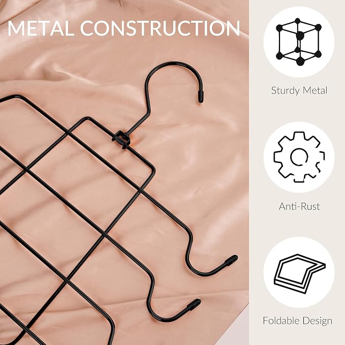 ZEDODIER Tank Top Hanger Space Saving, Bra Hangers for Closet Organizer, Hanging Bra Organizer Tank Tops Holder with 8 Hooks, Metal Closet Organizers and Storage Small Space Solutions, Black - Image 6