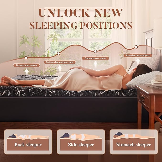 100% WaterprooTwin Size Mattress Topper, Thick Pillow Top Mattress Pad，Up to 21 Inch Deep Pocket, Soft Breathable Mattress Pad for Back Pain, Protector Cover(Black)