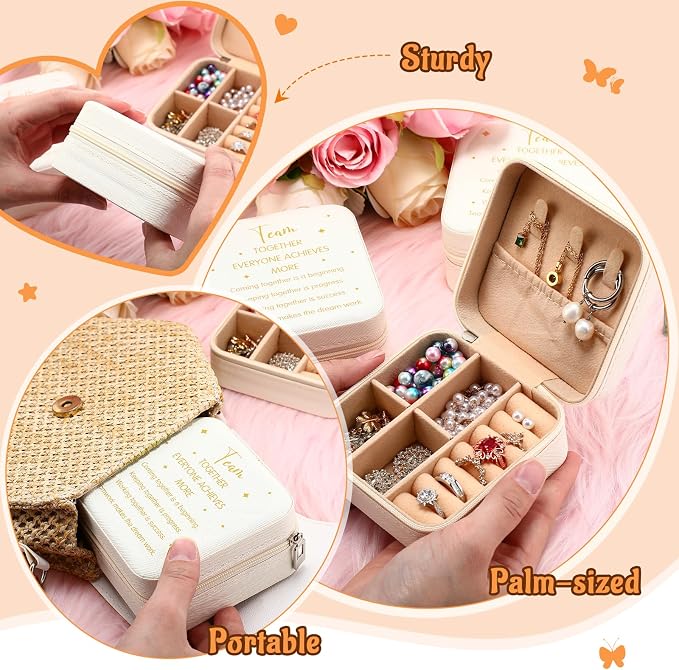 Kenning 12 Pack Inspirational Gifts Bulk Travel Jewelry Case Organizer Appreciation Gifts for Employee Teacher Coworkers Nurses - Image 7