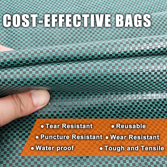 Joyhalo Reusable Yard Waste Bags, 132 Gallon Lawn And Leaf Bags 3 Pack, Heavy Duty Garden Bags With Gardening Gloves, Standable Garden Waste Bag With 4 Handles, Camping Yard Recycling Bag For Leaves - Image 4