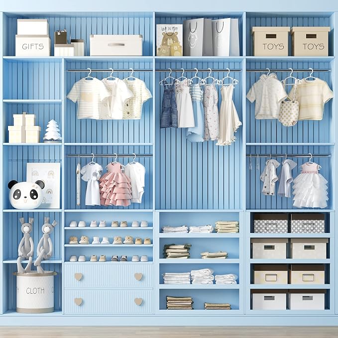 GoodtoU Baby Hangers 60Pack White Baby Clothes Hangers Bulk Kids Plastic Hangers Toddler/Infant Hangers for Closet - Image 7