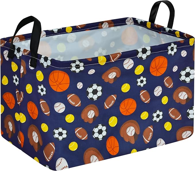 MAIZMZ Kids Hamper Storage Bins Organizer Toy Box Laundry Basket Large Canvas Collapsible Chest for Home/Dorm/Kitchen/Pet/Office/Closet/Shelf/Gift Baskets by Unknown
